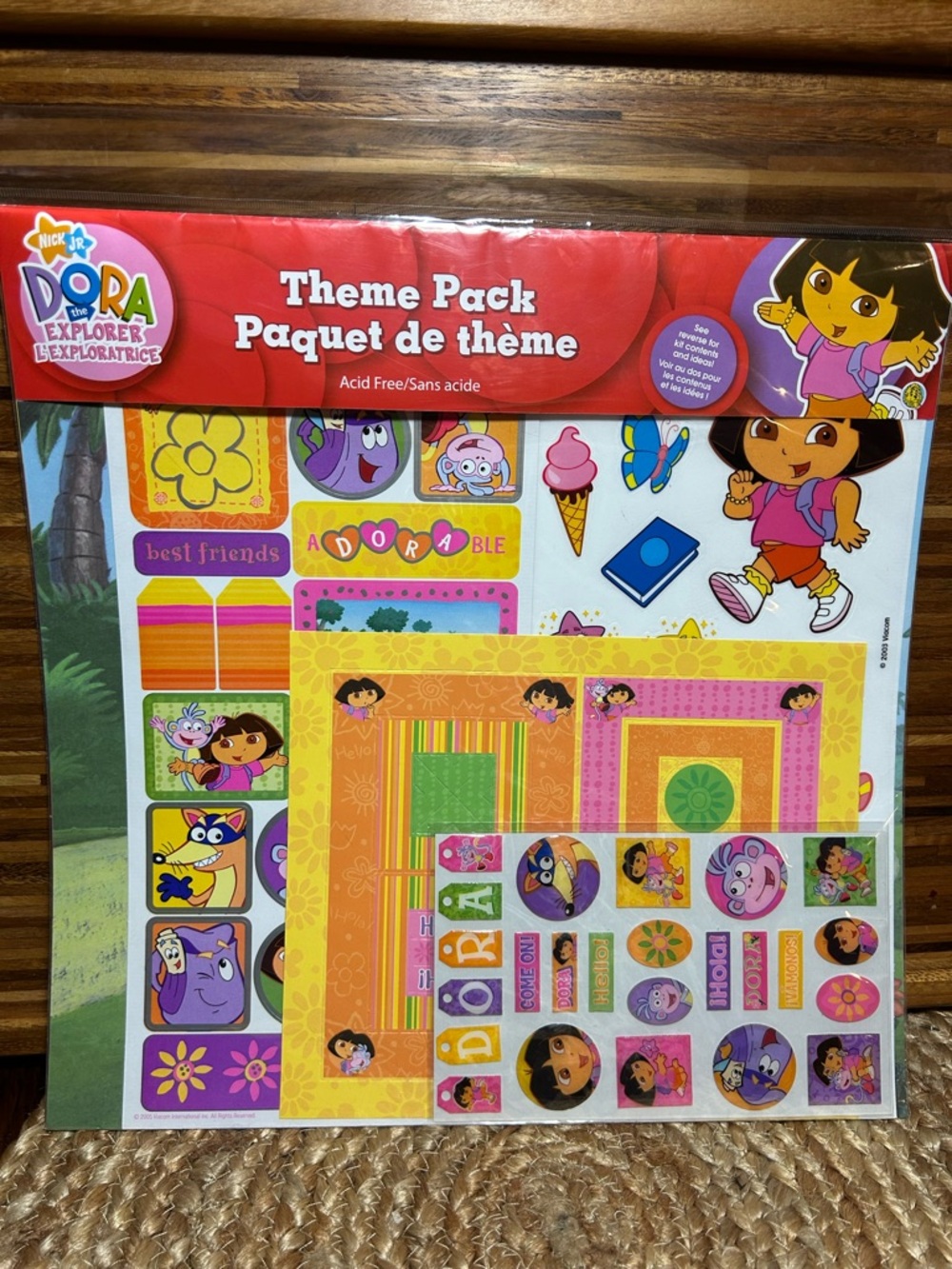 Vintage 2007 Dora the Explorer Theme Scrapbook Pack